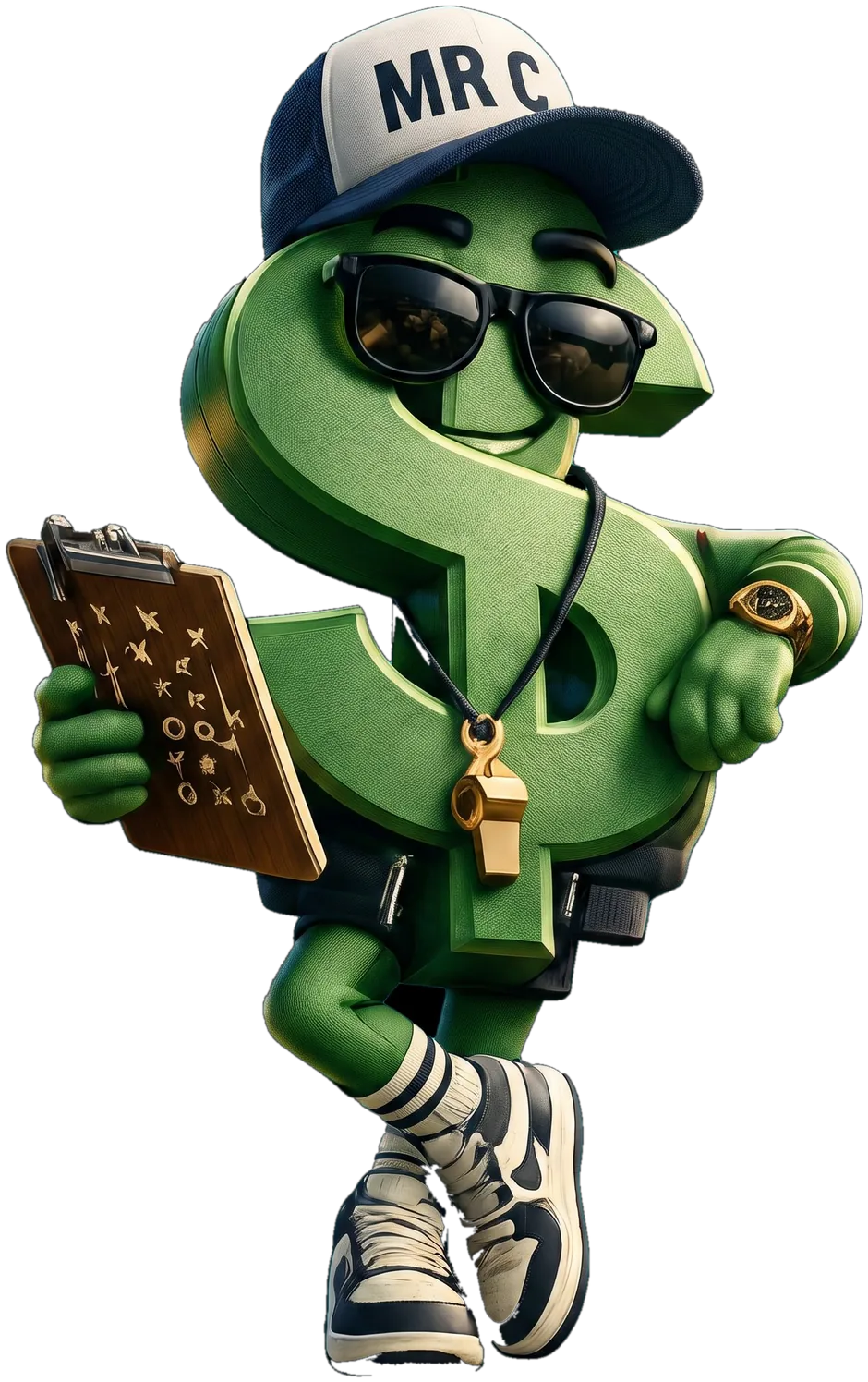 Mr. C, the dollar-sign retirement coach mascot